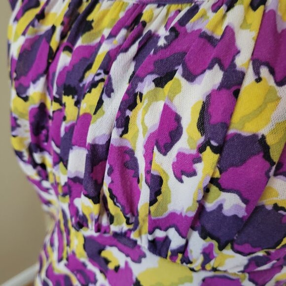 Karen Kane Abstract Leopard Print Flutter Sleeve Top – Size L - Picture 2 of 4